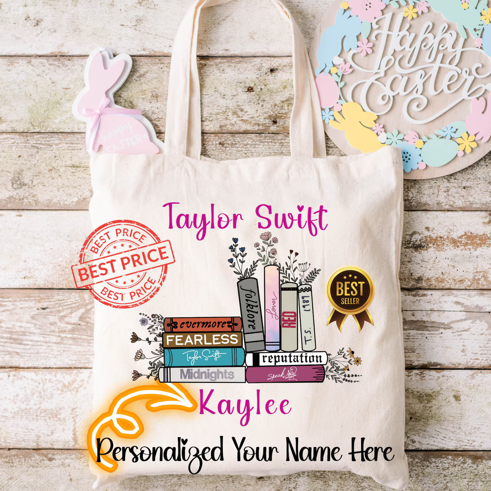 Taylor Swifty Personalized Eras Tour Tote Bag, Taylor Swift Beach Bag, Taylor Swifty Merch, Gift ... | Etsy (US)