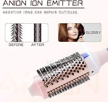 K&K Curling Iron Brush 1.77 Inch Ceramic Tourmaline Ionic Hair Curler Hot Brush Create Loose & Vo... | Amazon (US)