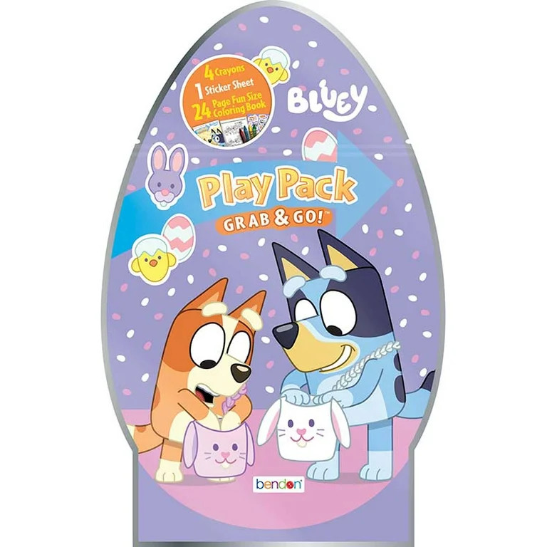 Bluey Easter Activity Play Pack with Coloring Book and Mini Crayons, Paperback by Bendon | Walmart (US)
