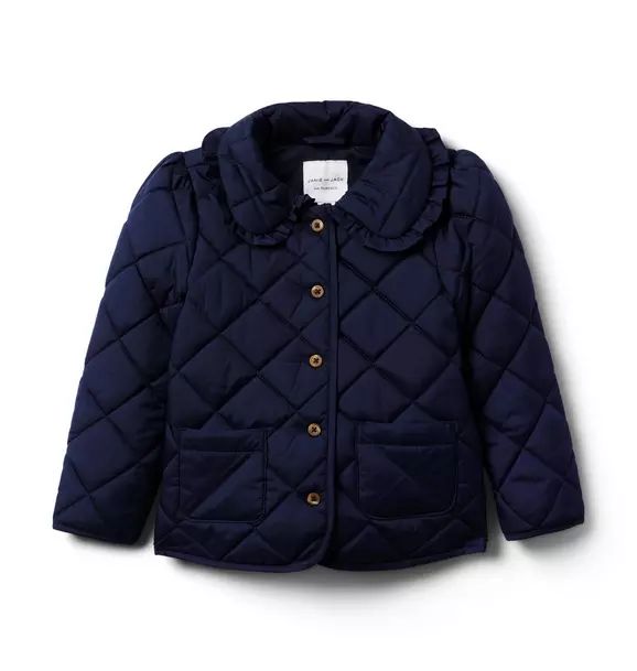 The Quilted Ruffle Collar Jacket | Janie and Jack