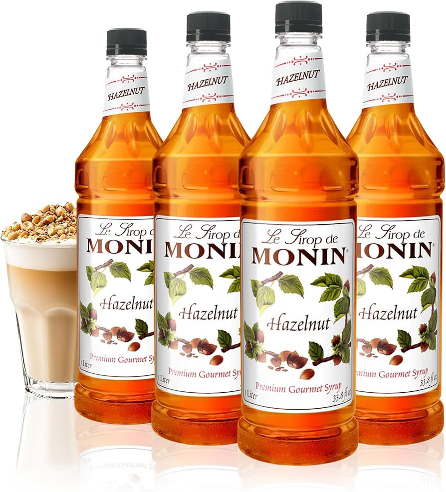 Monin - Hazelnut Syrup, Nutty Taste of Caramelized Hazelnut, Natural Flavors, Great for Mochas, L... | Amazon (US)