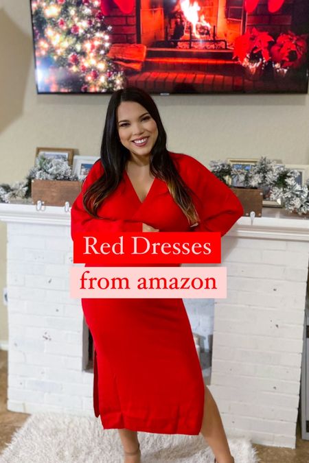 Red dresses from amazon 🎁🎄 #holidaydress #holidayparty #holidayoutfit #pregnancystyle #pregnancyoutfit #christmasdress #amazondresses #amazommusthaves #reddress #bumpstyle

#LTKbump #LTKHoliday #LTKstyletip