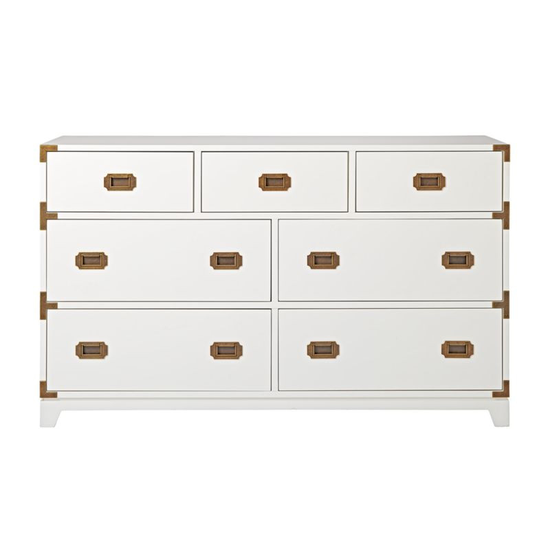 Kids White Campaign Wide Dresser + Reviews | Crate and Barrel | Crate & Barrel