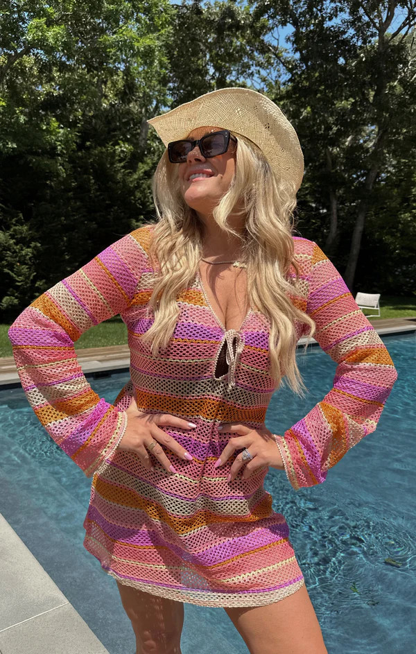Vacay Mini Coverup ~ Melon Mixed Crochet | Show Me Your Mumu