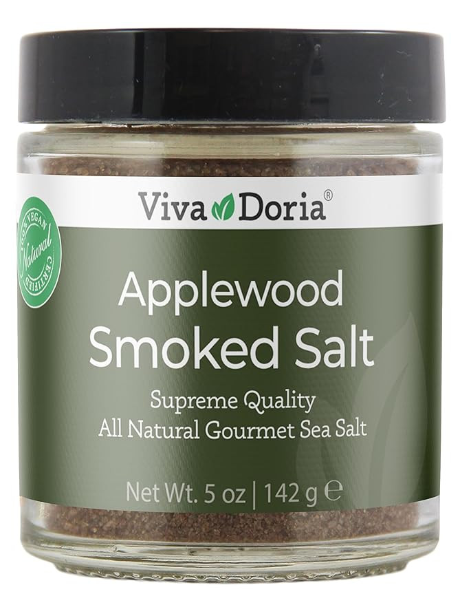 Viva Doria Applewood Smoked Sea Salt - Fine Grain, 5 Oz Glass Jar | Amazon (US)