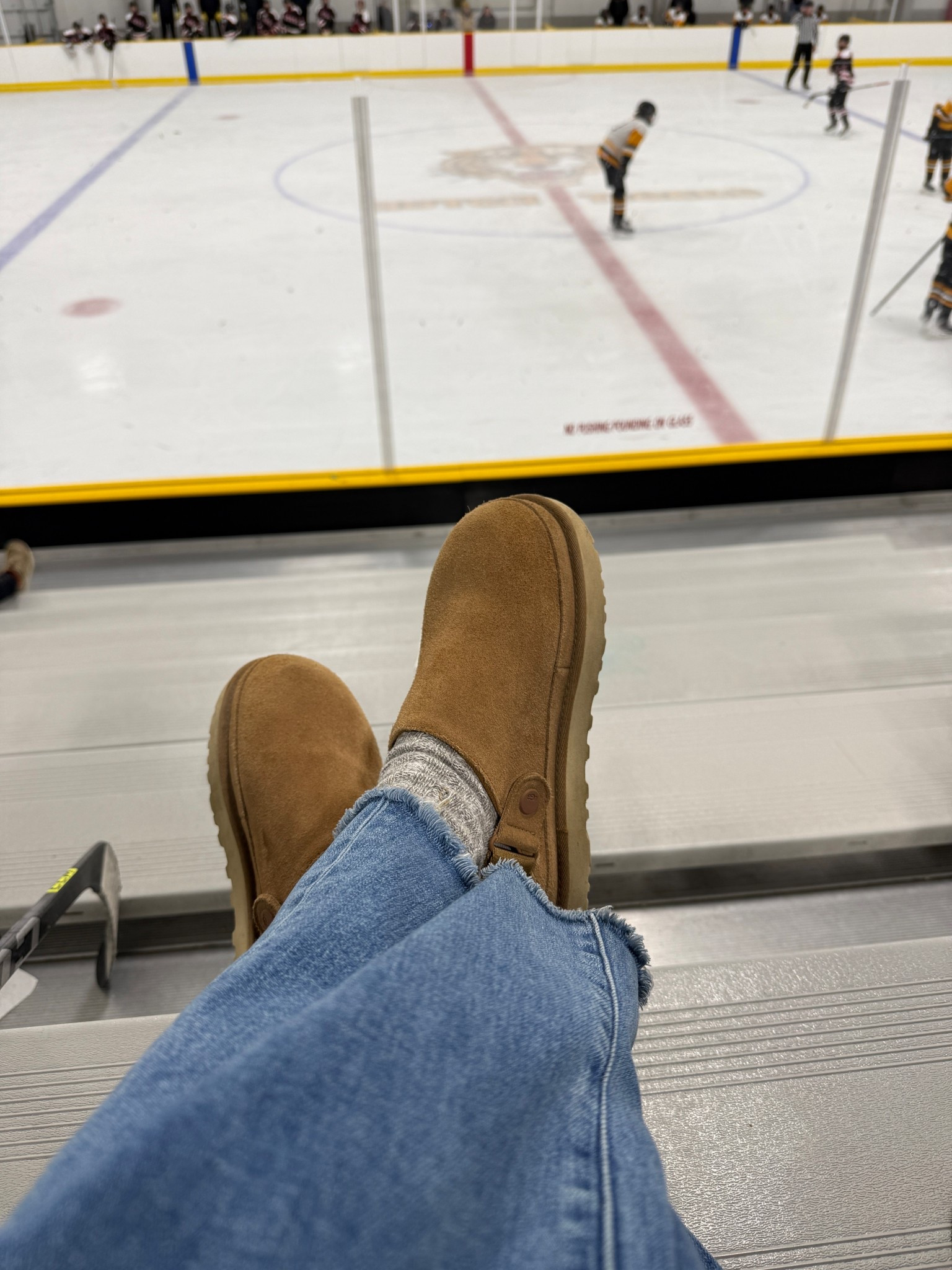 Another hockey game- wearing my Uggs because they are so comfy! 

#LTKootd #LTKOver40 #LTKmomlife