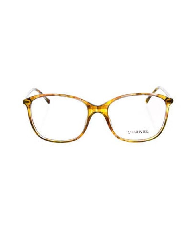 Chanel Marbled CC Eyeglasses tan Chanel Marbled CC Eyeglasses | The RealReal