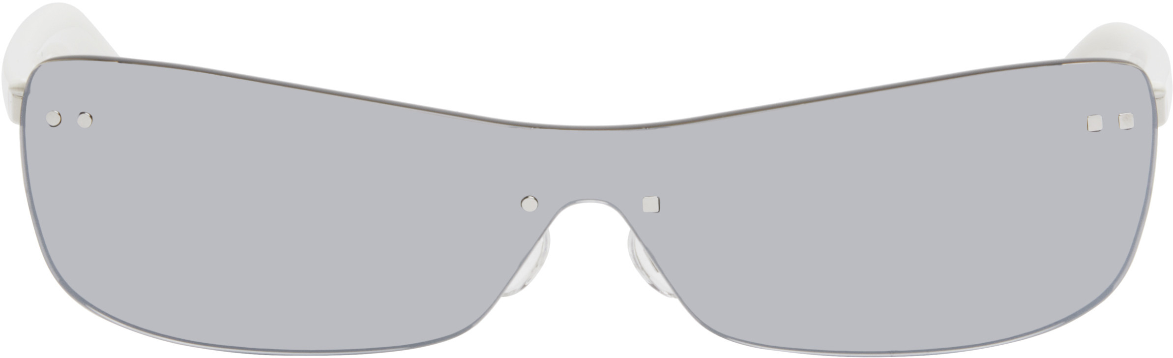 JACQUEMUS White 'The Mirada' Sunglasses | SSENSE