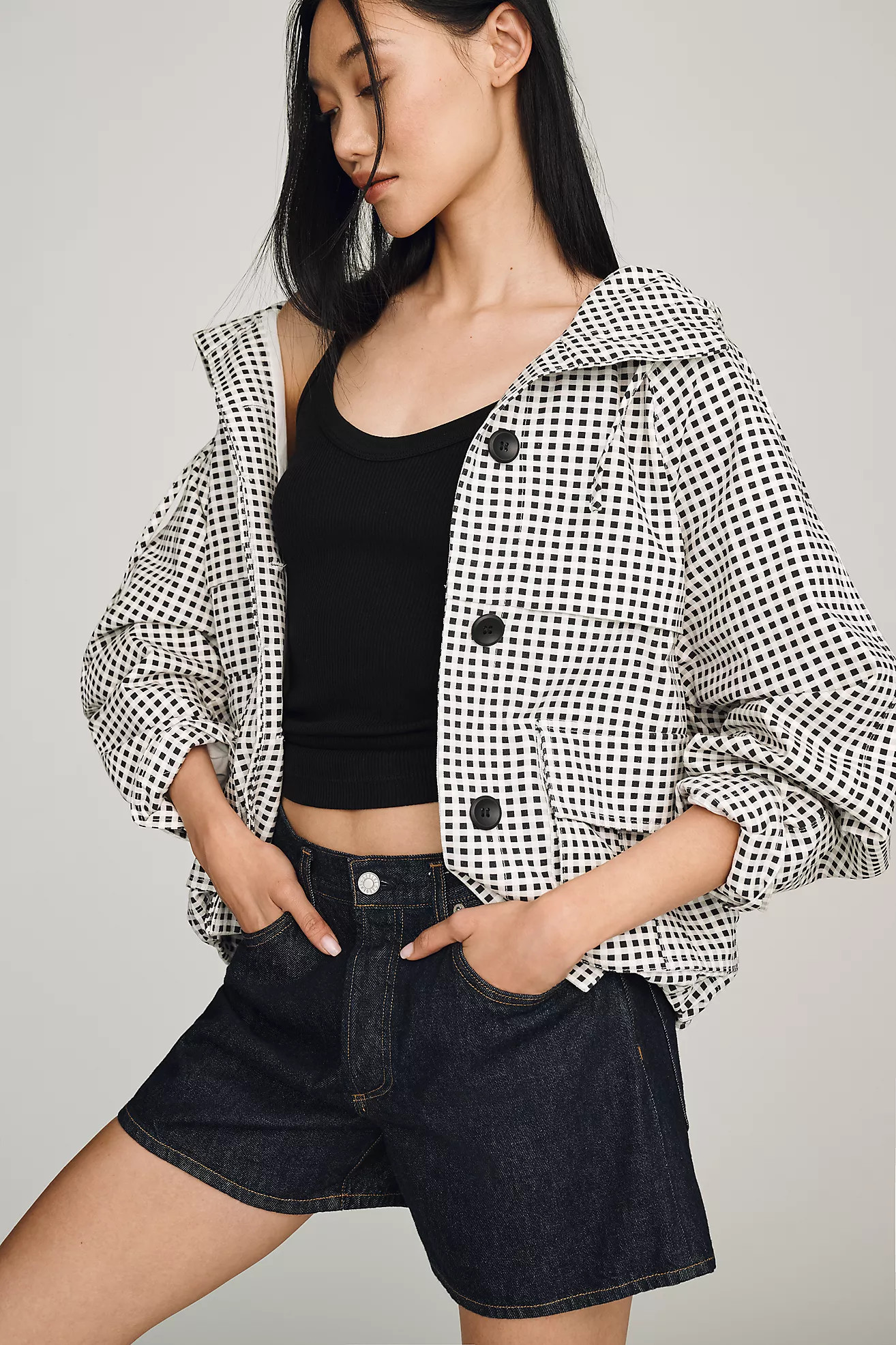 RAISONNEL Gingham Hooded Jacket | Anthropologie (US)