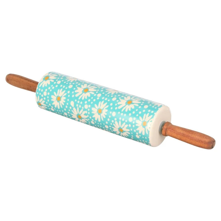 The Pioneer Woman Flea Market Floral Decal Rolling Pin with Wood Handle - Walmart.com | Walmart (US)