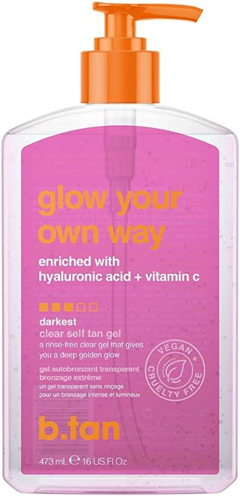 b.tan Clear Self Tan Gel | Glow Your Own Way - Transfer-Resistant Self Tanning Gel, Vegan, Cruelt... | Amazon (US)