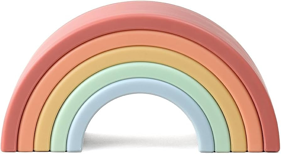 Itzy Ritzy Rainbow Stacker Toy - Includes 5 Arches for Stacking; Helps Develop Hand-Eye Coordinat... | Amazon (US)