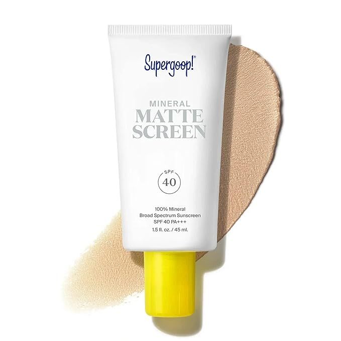 Supergoop! Mineral Mattescreen (SPF 40) - 45 mL - 100% Mineral, Oil-Free Broad Spectrum Sunscreen... | Amazon (US)