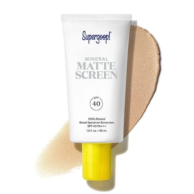 Supergoop! Mineral Mattescreen (SPF 40) - 45 mL - 100% Mineral, Oil-Free Broad Spectrum Sunscreen... | Amazon (US)