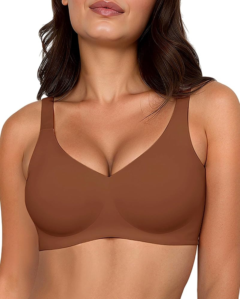 Gailife Sujetadores suaves sin aros para mujer, sin varillas, cómodo, sin costuras, brasier de a... | Amazon (US)
