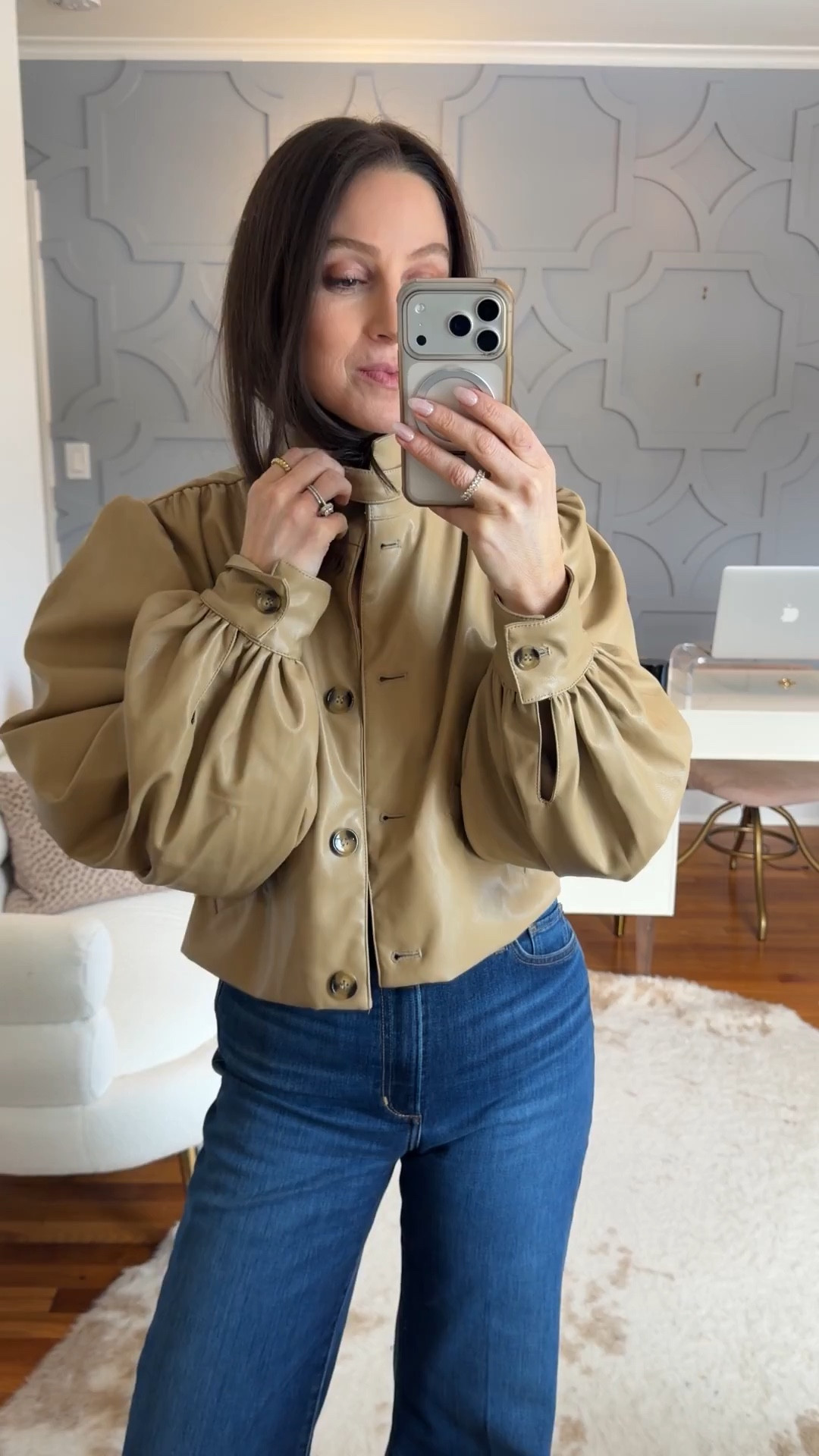 You can go true to size or size down one in the amazing cropped trench for spring that feels so special and different! Also linked to many other options for you below :)

#LTKSeasonal #LTKOver40