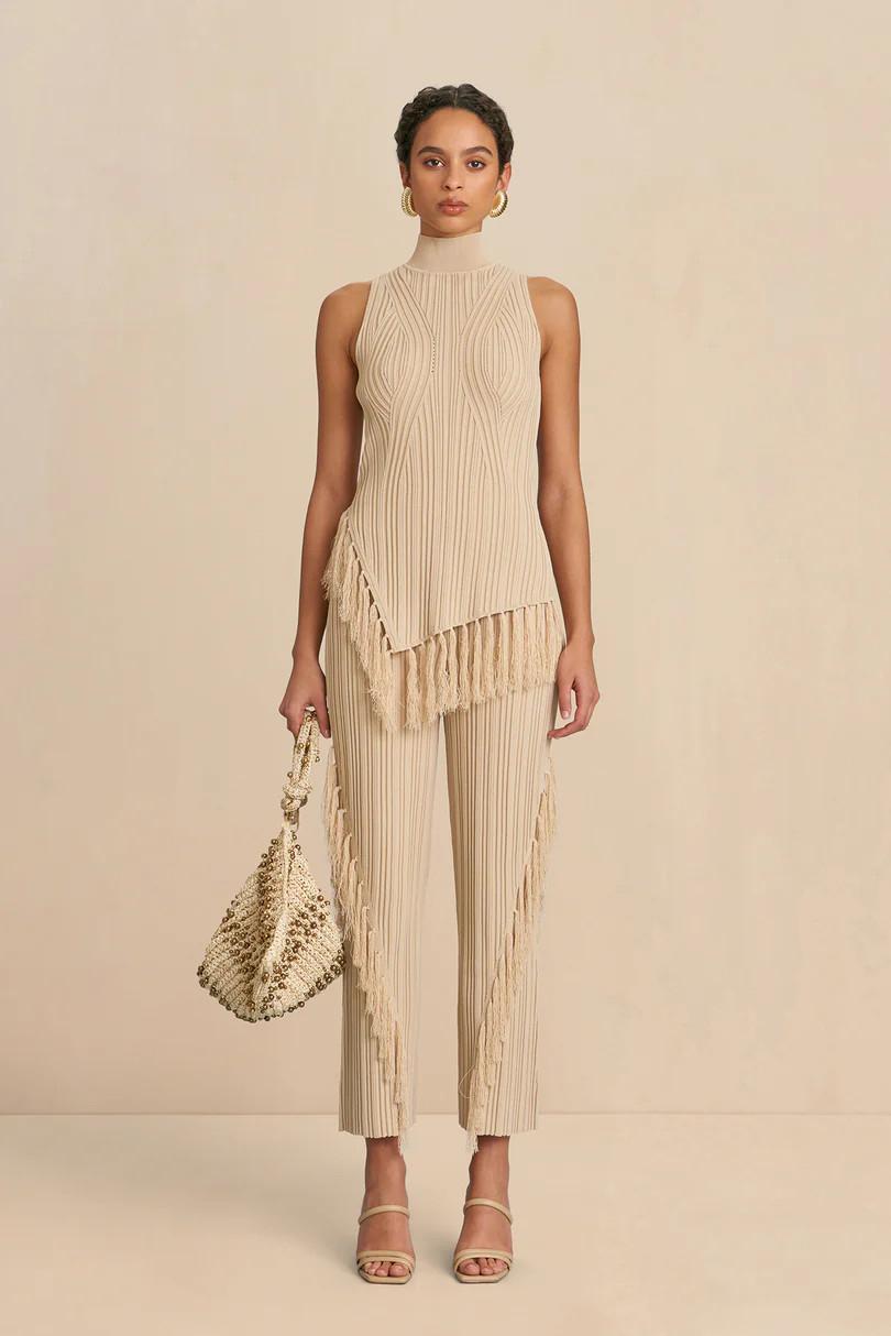 MAUDE KNIT PANT - ECRU | Cult Gaia - US