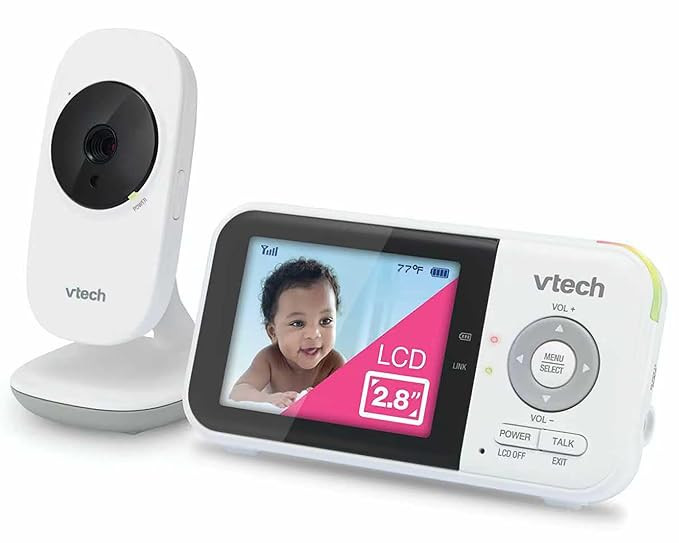 VTech VM819 Baby Monitor with Camera and Audio, 2.8” Screen Portable Baby Camera, Night Vision,... | Amazon (US)