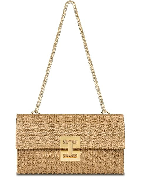 Straw Clutch Purses Women Summer Beach Handbags Boho Woven Envelope Wallet Fold Over Chain Crossb... | Amazon (US)