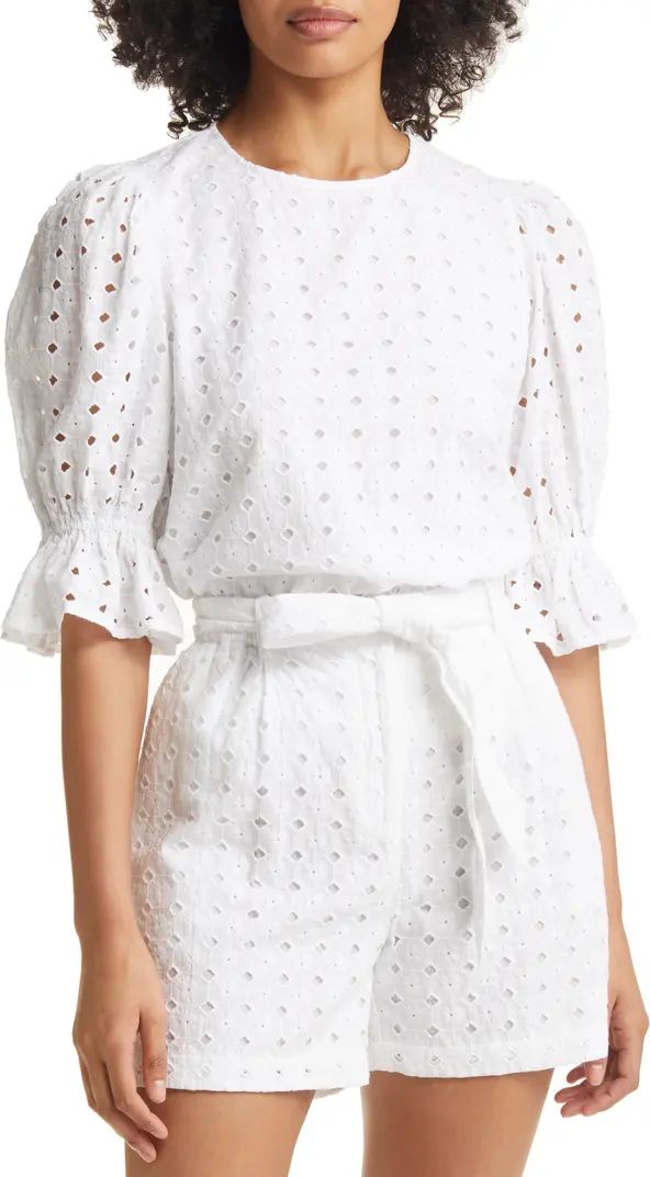 Nordstrom Women's Family Eyelet Puff Sleeve Blouse | Nordstrom | Nordstrom