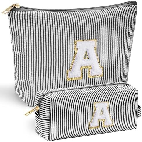YOOLIFE Initial Makeup Bag - Personalized Monogrammed Travel Toiletry Bag, Perfect for Teens, Wed... | Amazon (US)