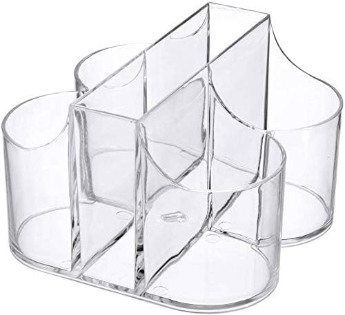 5 Compartment Classic Acrylic Napkin Holder with Cutlery Organizer Caddy Bin, For Spoons, Forks, ... | Amazon (US)