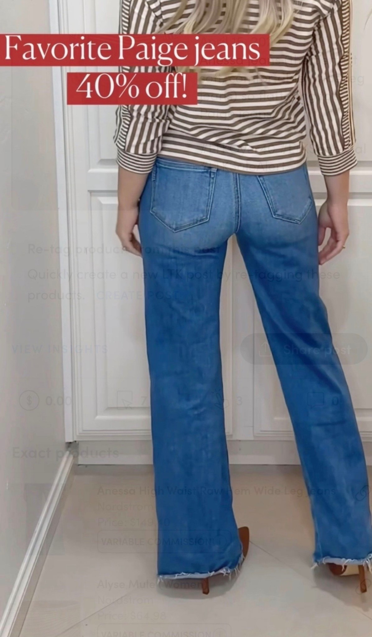 Anessa jeans (the perfect soft, comfortable, wide leg jeans) so flattering too!
Paige jeans 

#LTKOver40 #LTKSeasonal #LTKSaleAlert