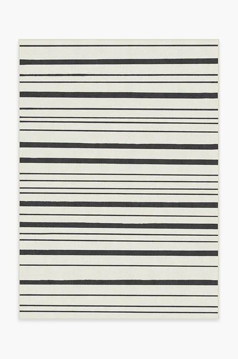 Hudson Stripe Black Rug | Ruggable