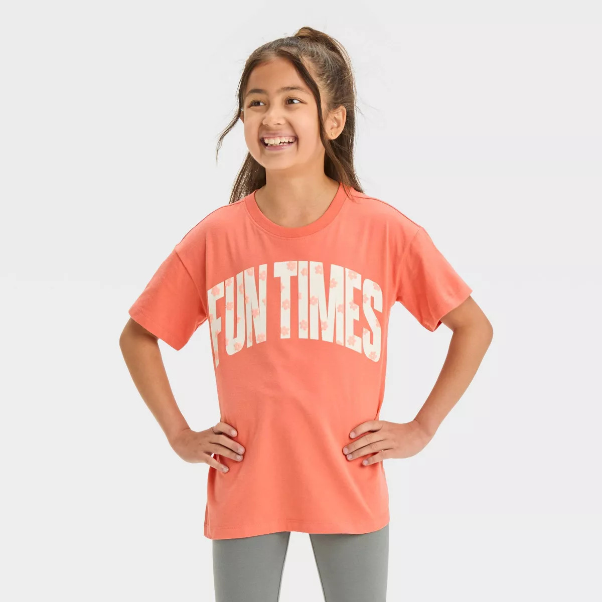 Girls' Short Sleeve Oversized Graphic T-Shirt - Cat & Jack™ | Target