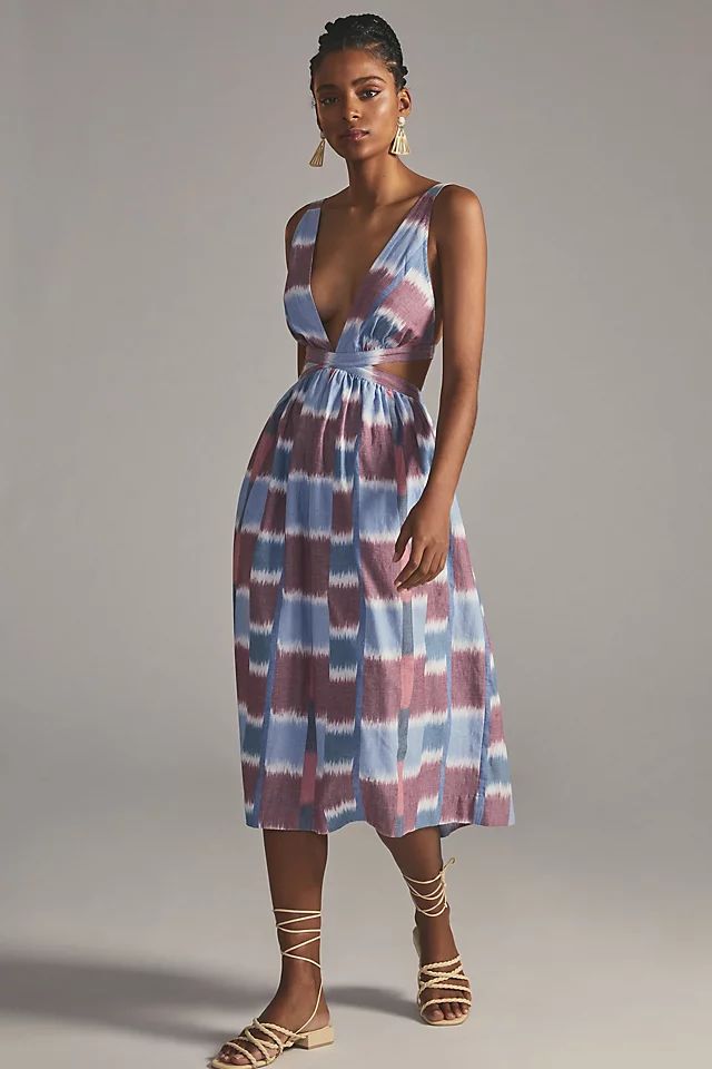 Deep-V Midi Dress | Anthropologie (US)