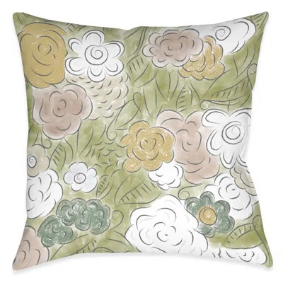 Green Garden Petals Indoor Decorative Pillow | Wayfair North America