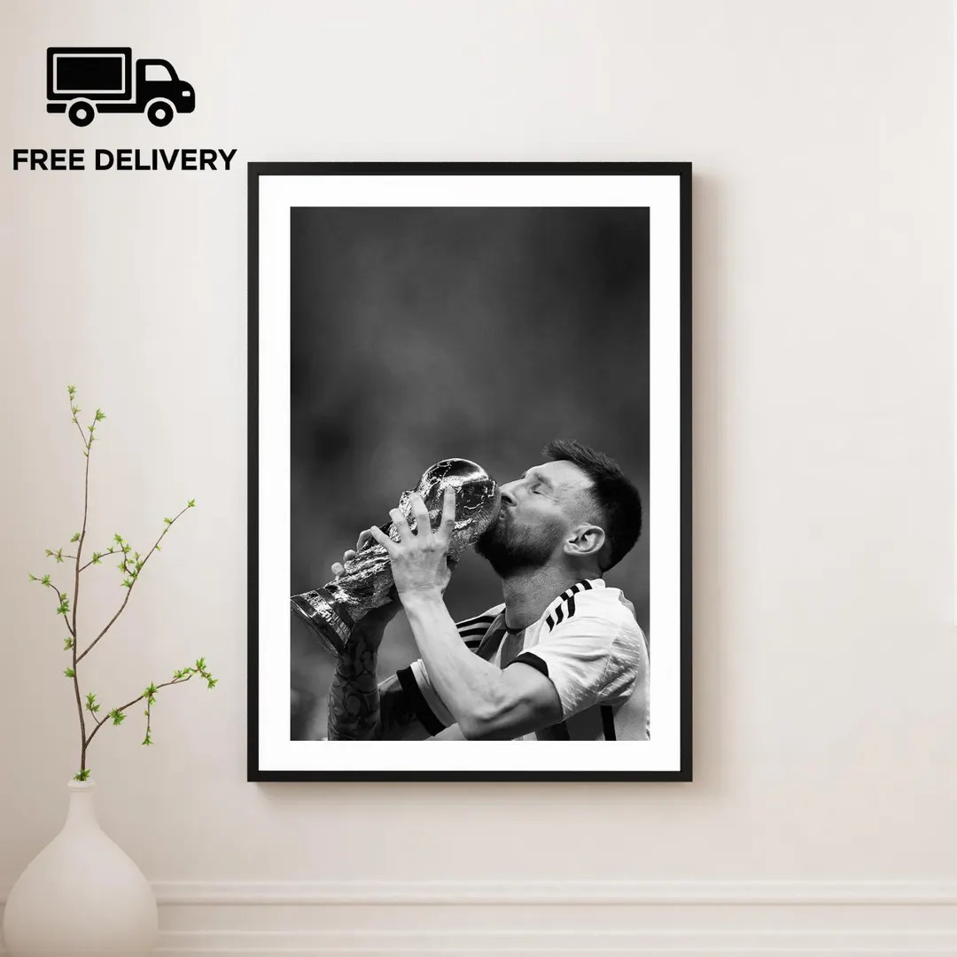 Lionel Messi Print, Football Motivational Poster, Fine Art Photography Wall Art, Sports Fan Gift,... | Etsy (US)