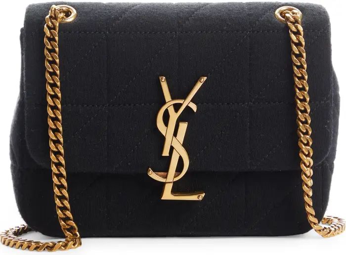 Saint Laurent Mini Jamie Lock Baguette Wool Shoulder Bag | Nordstrom | Nordstrom