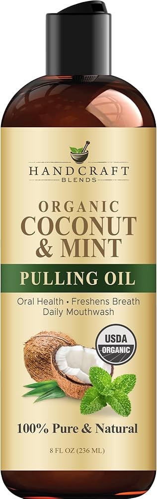 Handcraft Blends Coconut Oil Pulling for Teeth and Gums with Peppermint Oil - Organic Coconut Oil... | Amazon (US)