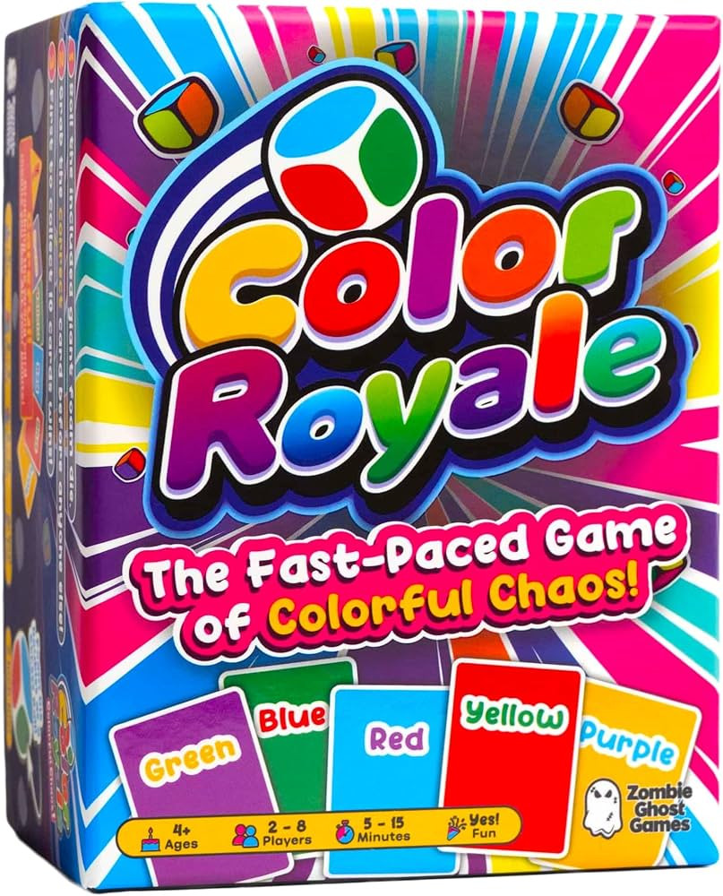 Color Royale Fast-Paced Family Card Game - Color Matching Party Game for Kids and Adults Fun Boar... | Amazon (US)