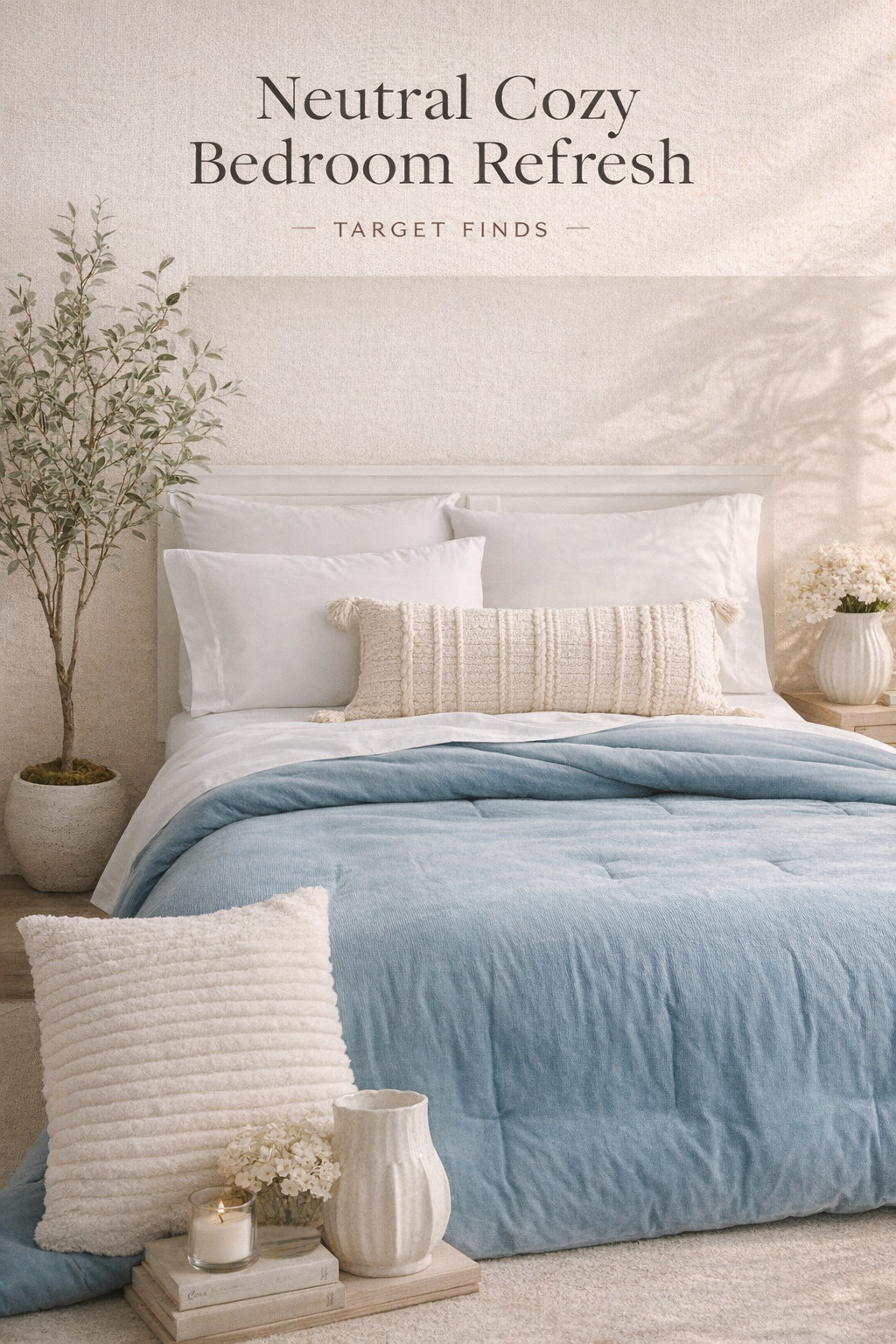  Neutral Cozy Bedroom Refresh 🤍
Soft layers, textured pillows & the prettiest blue comforter — all Target finds.

 

#LTKSaleAlert #LTKU #LTKHome