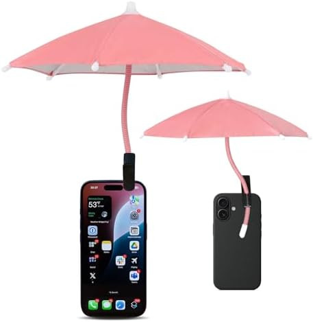 Phone Umbrella - Anti-Glare Sun Shade, Phone Umbrella for Sun iPhone, Clip On umbrella for phone ... | Amazon (US)