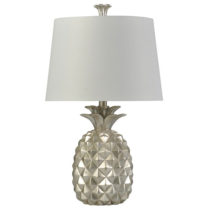 StyleCraft Home Collection 25-in Silver 3-Way Table Lamp with Fabric Shade Lowes.com | Lowe's
