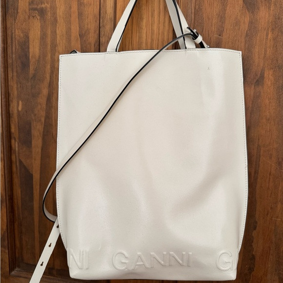 Ganni White Tote Bag | Poshmark