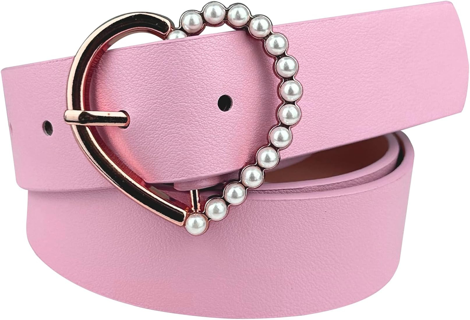 eYLun Women Leather Belts for Dress Jeans Pants Heart Buckle Ladies Belt | Amazon (US)