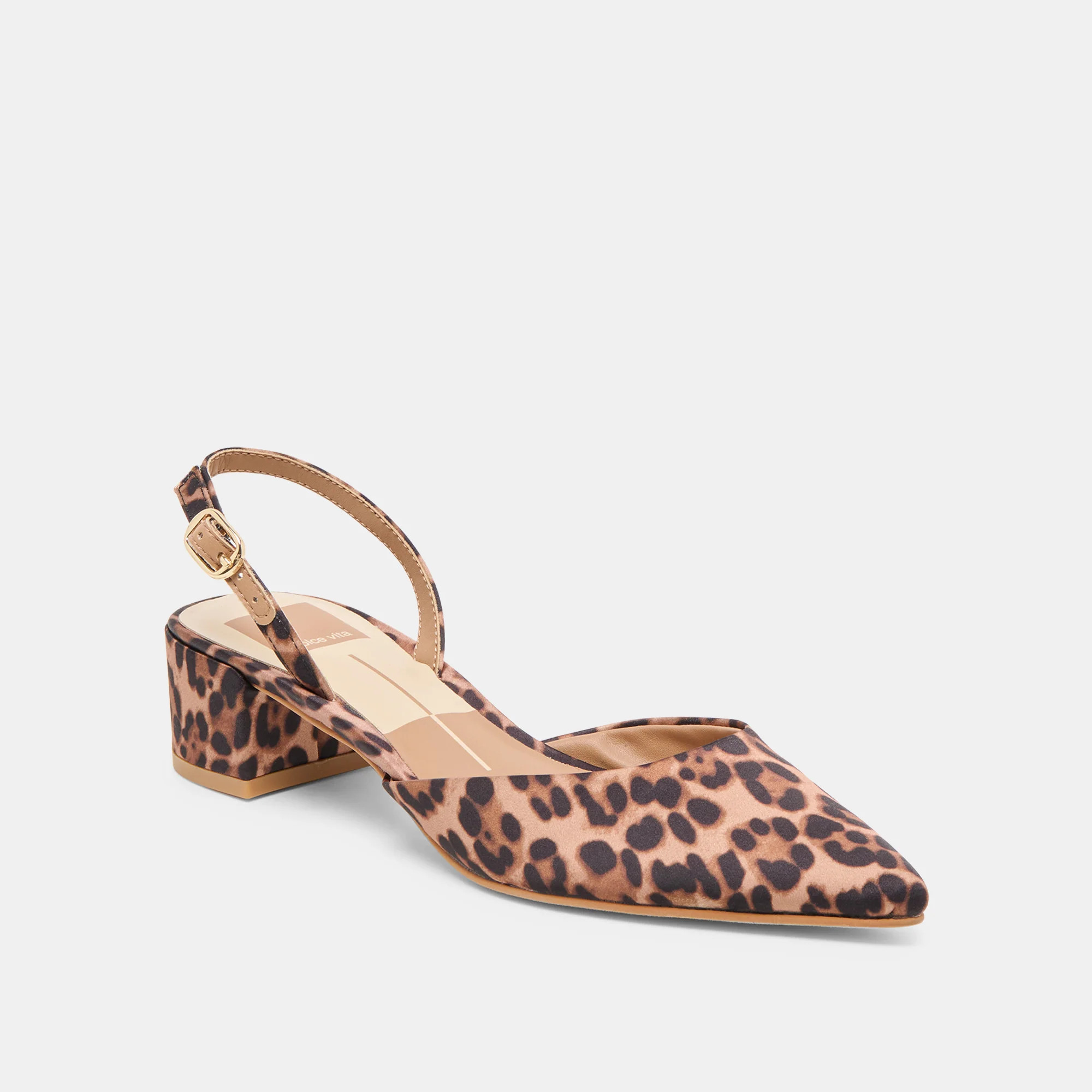 Carel Heels Dk Leopard Satin | DolceVita.com