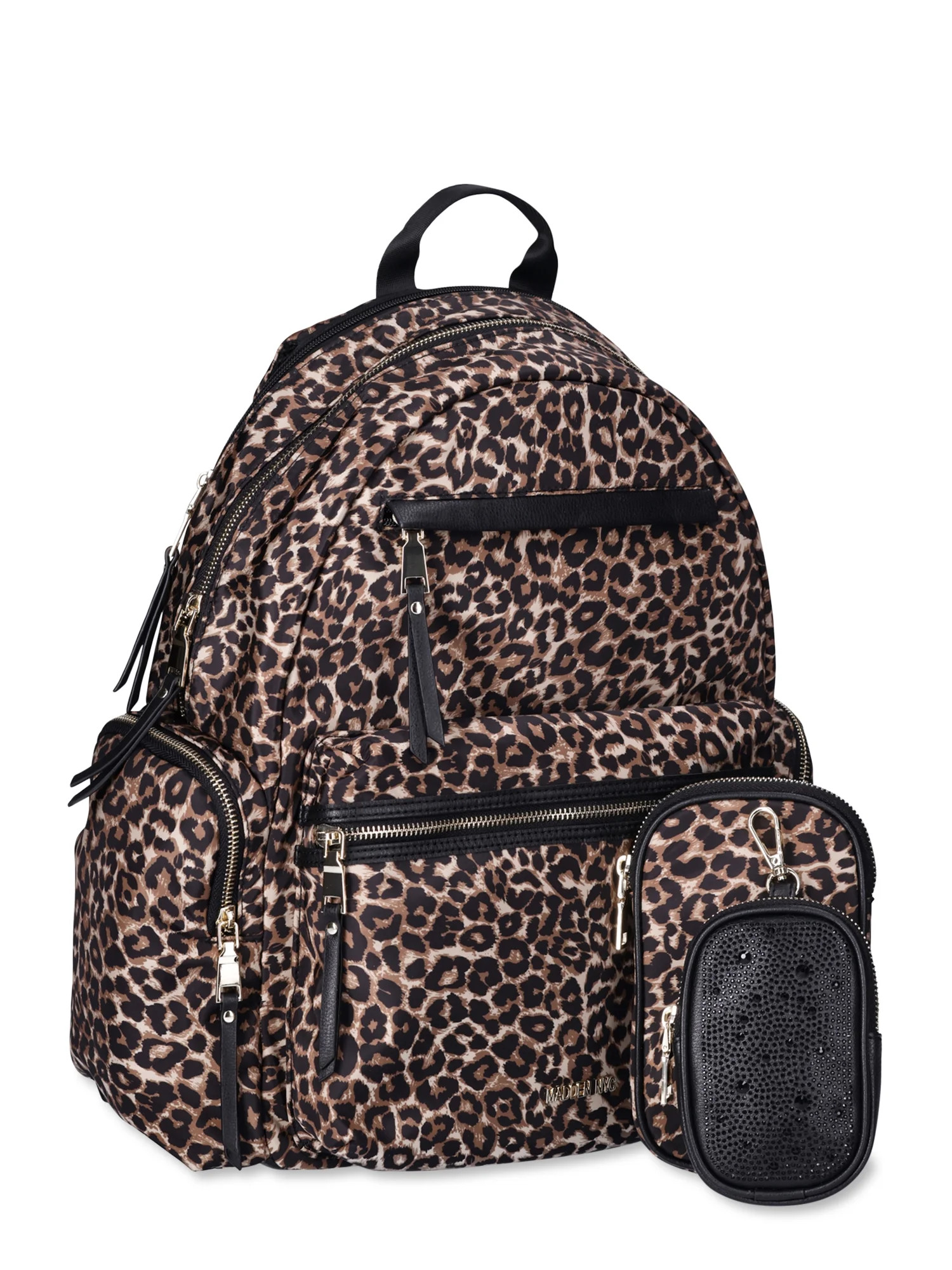 Madden NYC Girls Backpack with Pouch, Leopard | Walmart (US)