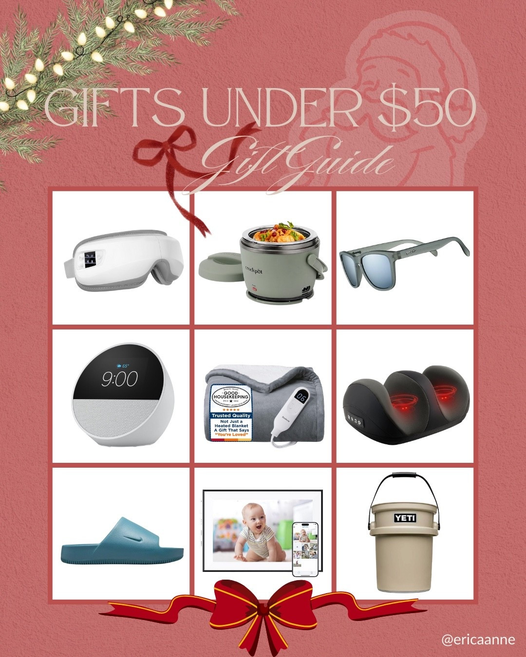 Holiday gifting doesn’t have to break the bank! I put together a full gift guide with my favorite picks under $50 — little luxuries, cozy finds, and everyday essentials that look way pricier than they are. Perfect for teachers, friends, mama besties, or those last-minute add-to-cart moments.
Scroll through, tap to shop, and finish your list without going over budget. 🎁✨

#LTKFindsUnder50 #LTKHoliday #LTKGiftGuide