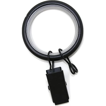 Urbanest 1.25" Quiet Smooth Drapery Curtain Rod Rings for 1" Rod with Clips, Eyelets and Nylon In... | Amazon (US)