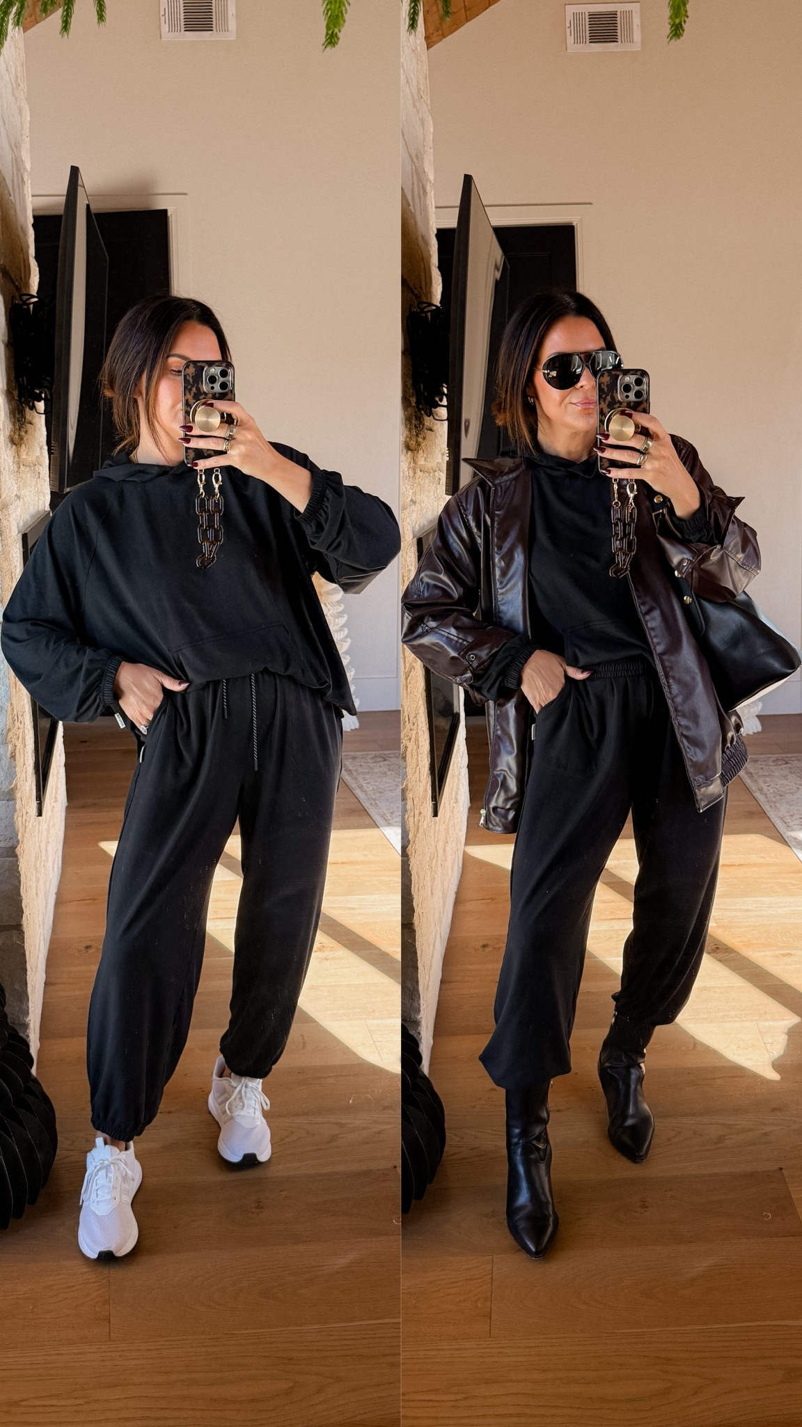 From Cozy to styled!  
Top: xl
Bottoms: large
Jacket: Xl


#LTKSaleAlert #LTKMidsize #LTKFindsUnder50