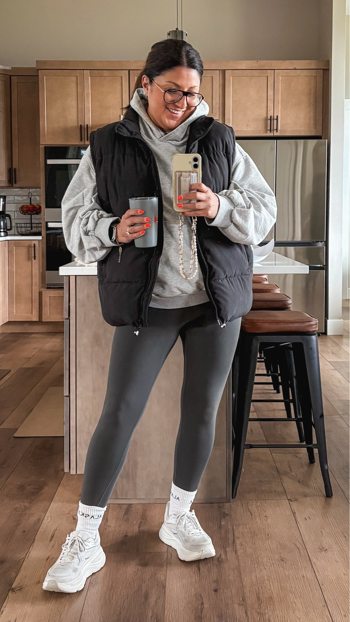 Amazon vest - XL
Aerie sweatshirt - XL
Aerie leggings - L
Hoka sneakers

#LTKOver40 #LTKMidsize #LTKSaleAlert