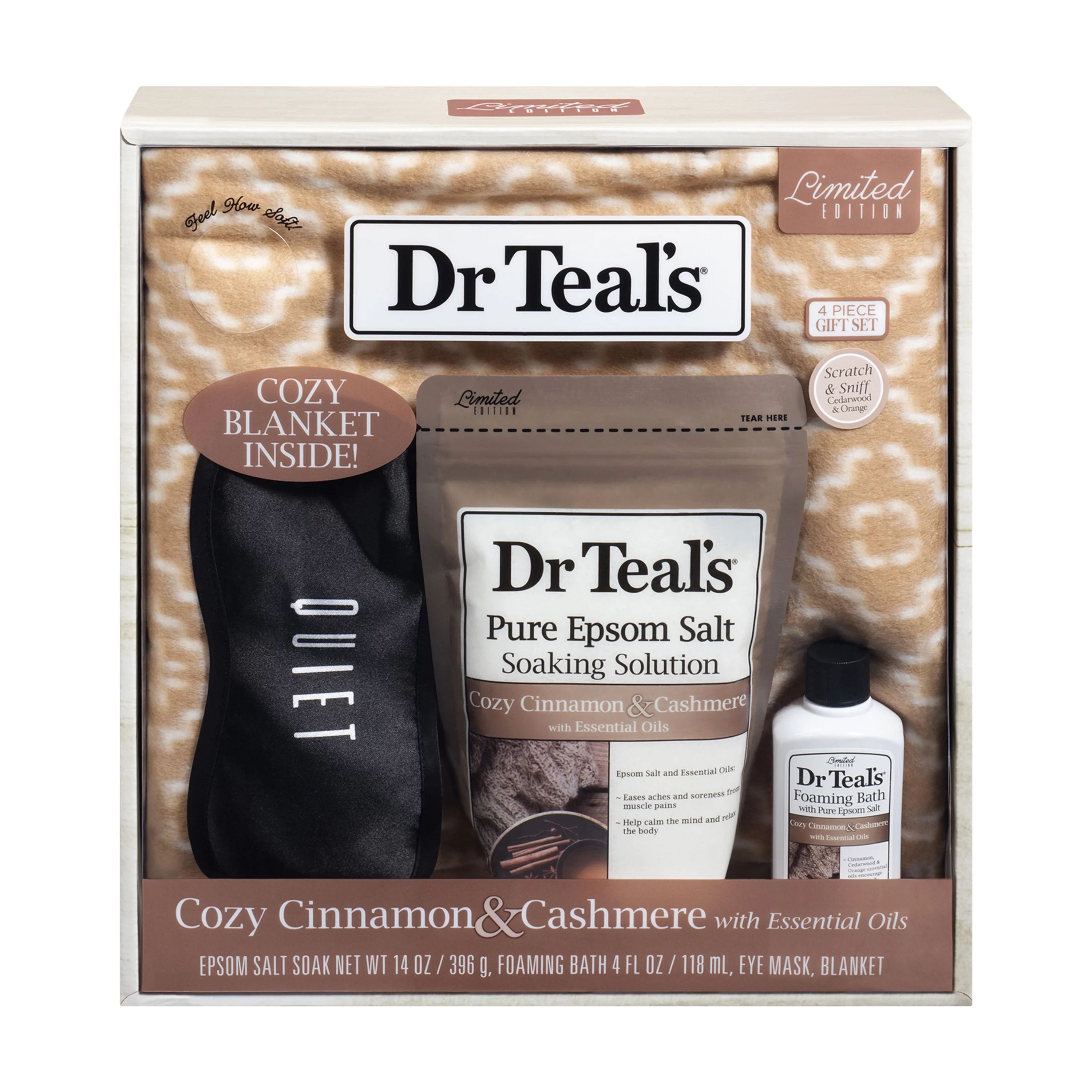 Dr Teal’s Cozy Cinnamon & Cashmere Gift Set, 4 Piece - Walmart.com | Walmart (US)
