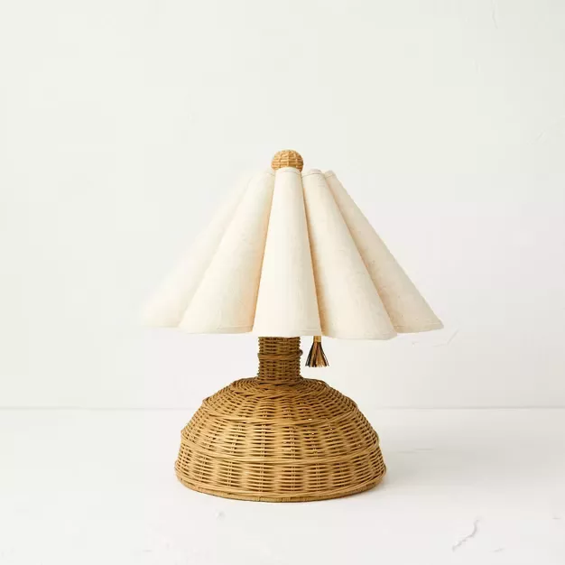 Rattan deals lamp target