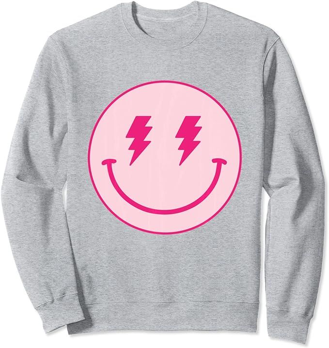 Lightning Bolt Happy Face Sweatshirt | Amazon (US)