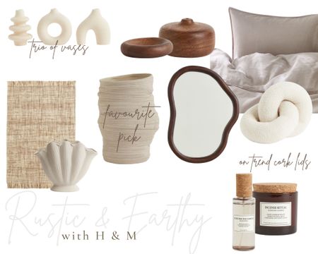 A collection of my favourite rustic, earthy homewares for your Interior, from H & M. Think textured, organic vases, wooden accents and soft furnishings 

#LTKU #LTKstyletip #LTKhome